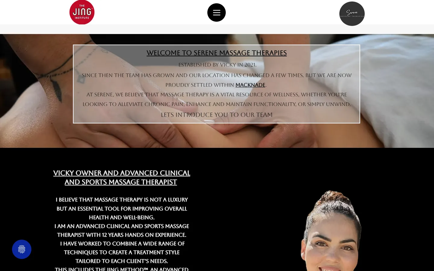 The old Wix website